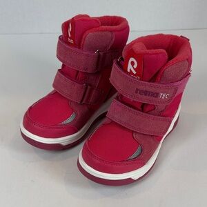 Reima Tec Pink Winter Boots 9.5 Toddler Velcro